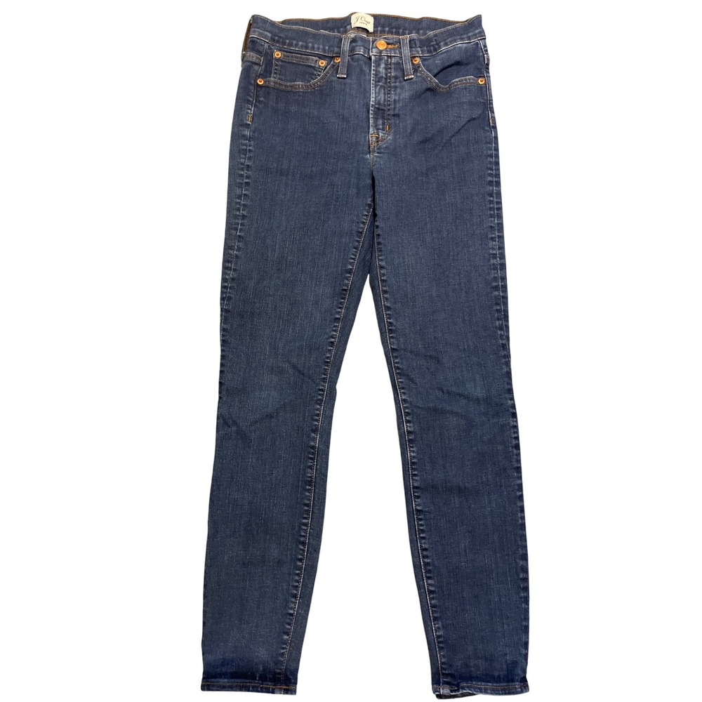 J.Crew Womens Toothpick Jeans Size 28‎ Ankle Inseam Dark Wash Fitted Skinny